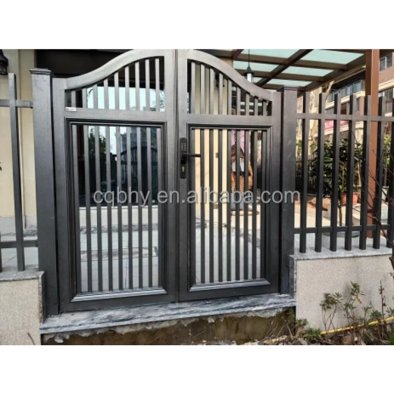custom.Customized Outdoor Aluminium Sliding Gate New Design Gate Yard Fence 3D Modelling Available