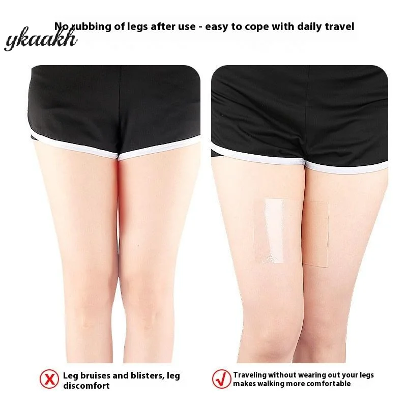 2/4 قطعة مربع مكافحة الاحتكاك الفخذ الشريط غير مرئية الفخذ التصحيح امتصاص العرق مكافحة الغضب الفخذ وسادة ملصق الإغاثة آلام الجسم #1