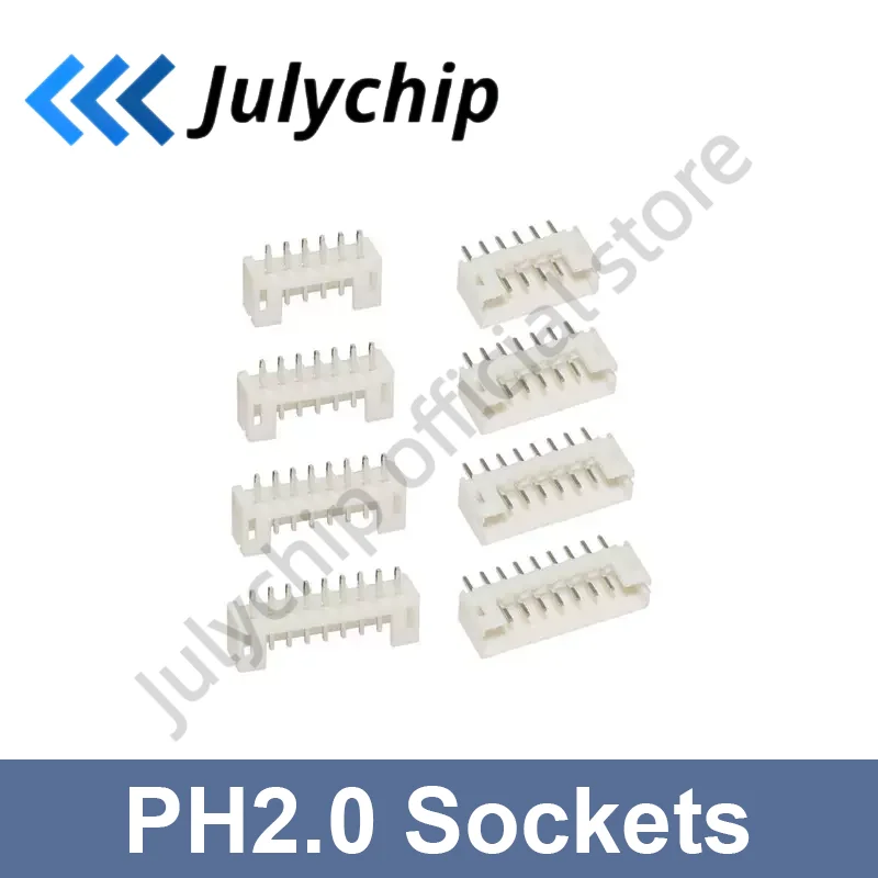 100pcs PH2.0mm straight pin/socket PH-2P/3/4/5/6/7/8/10/12P straight pin connector