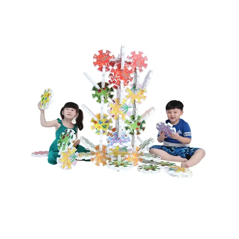 Extra Large 20CM Colorful Snowflake Model Toy Unisex Outdoor Interlocking Blocks for Kindergarten Construction Area