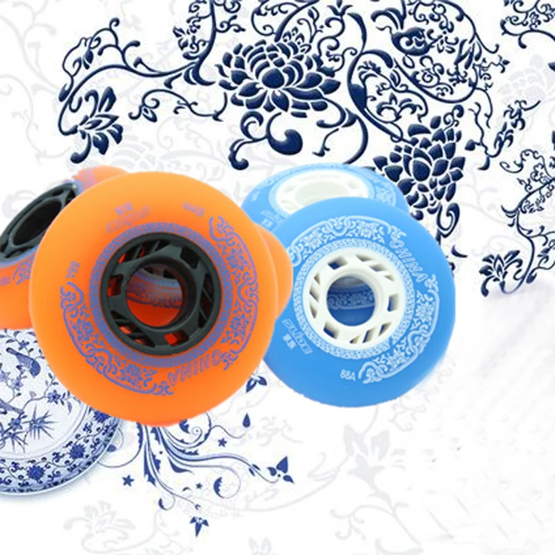 Roller Skate Wheels 88A Skating Wheel 4 Pieces Professional Slalom Sliding Inline Skate Shoes Wheel Slide Patine Tires 72 76 80