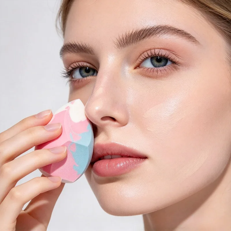 Extra Large 3-Cut Dry Wet Dual Use Makeup Sponge Foundation Concealer Puff
