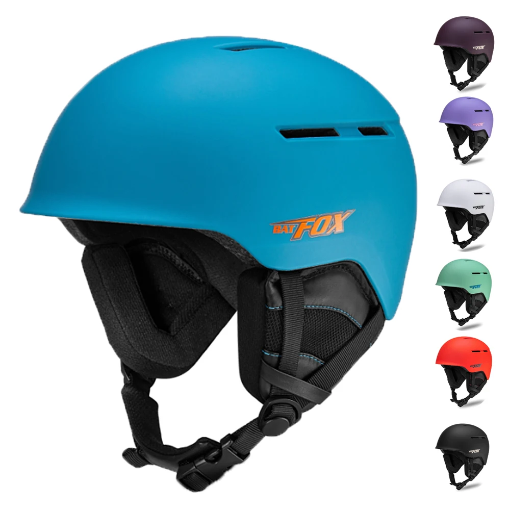 BATFOX Casco da sci Casco da sci anti-impatto semi coperto per uomini adulti Donne Sci Skateboard Snowboard Casco di sicurezza Donna Uomo