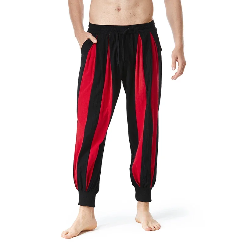

Cotton And Hemp Casual Pants Men's Fashion British Style Slim Cotton And Hemp Color Casual Trend Party Stage Casual Pants