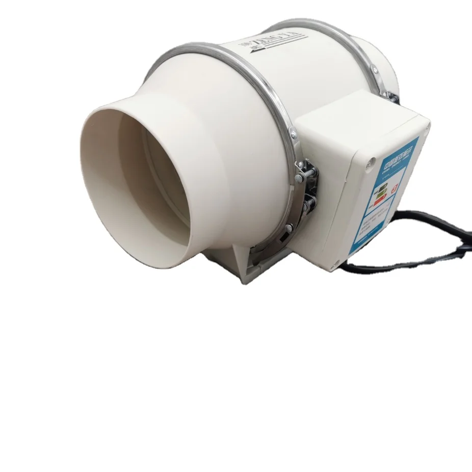 

200 Model 8\" Inline Duct Fan 2-Speed Plastic Mixed Flow For HVAC Systems