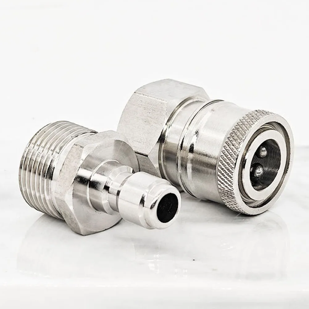 Stainless Steel High-Pressure Washer Quick Connector Leak-Proof Fitting Compatible With Garden Hose And Car Wash Pumps 22x1.5mm - view 5