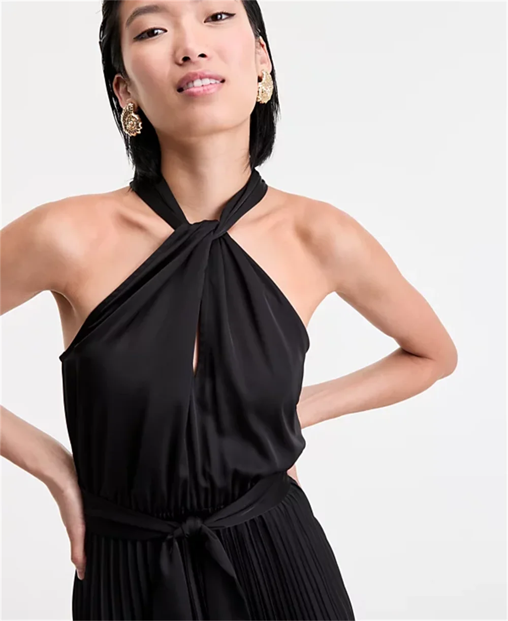 ชุดราตรีออกงานหรูหราแฟชั่นปี 2025 ชุดพรอม ชุดเดรสยาวแบบเป็นทางการ แขนกุด แต่งระบายที่เอว ชุดไปงานแต่งงาน ชุดแขกงานแต่งงาน สามารถสั่งตัดได้