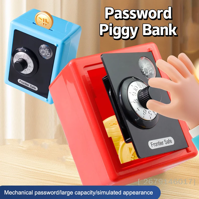 【YY26】Rotate Password Piggy Bank Mini Coin Piggy Bank Money Box Combination Lock Coin Saving Banknote Cash Safe Box