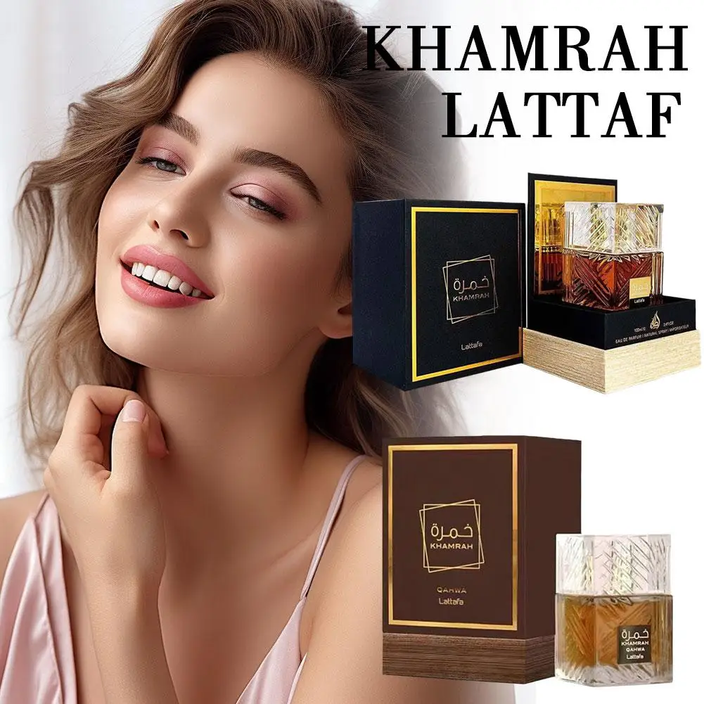 Lattafa Khamrah Qahwa 3.4 Oz Eau De Toilette para hombres y mujeres Perfume Medio Oriente Árabe Dubai Perfume