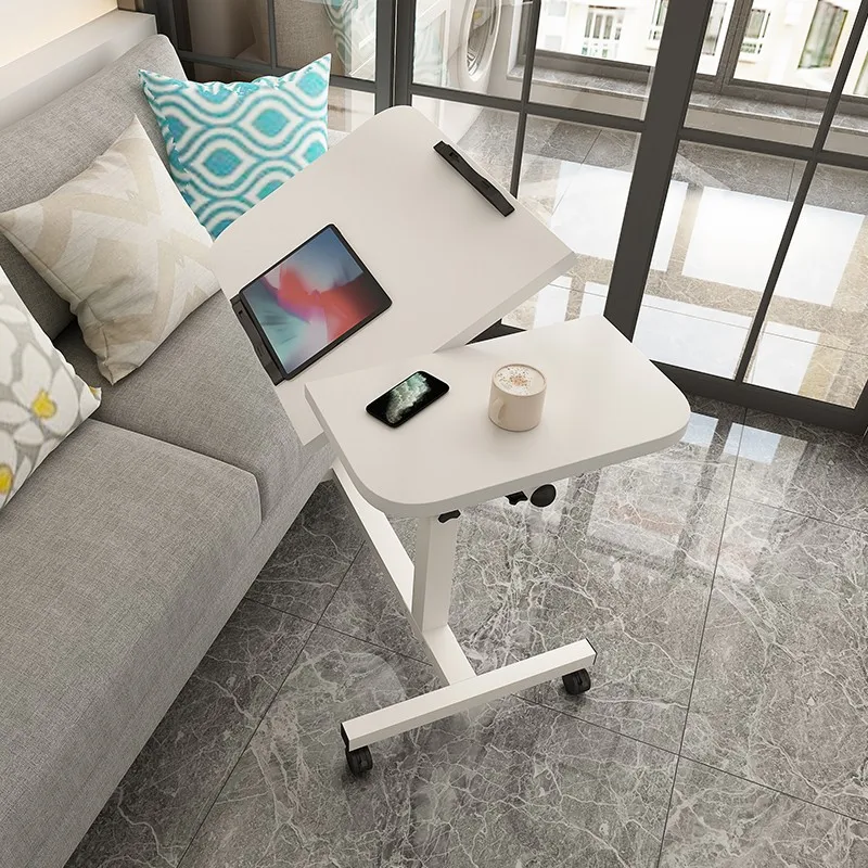 Mobile Lifting Bedside Desk, Laptop Desk, Standing Desk for Office Use, Easy To Lift Desk