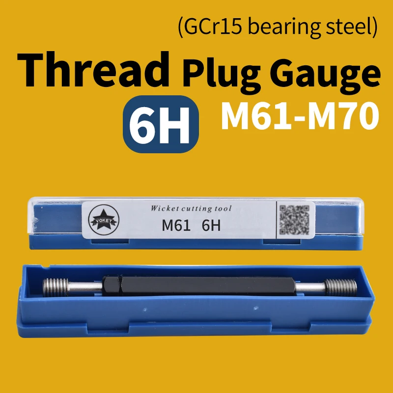 

1PCS 6H M61-M70 Steel Metric Standard Fine Screw Thread Plug Gauge High Quality Measuring Tool wholesale X0.5/0.75/1/1.5/2/3/4/6