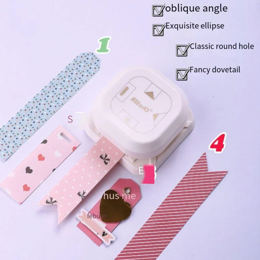 

4 in 1 Tag Punch Corner Rounder Paper Cutter Label Punch for Scrapbooking Card 3 in 1 Paper Card Photo Card DIY