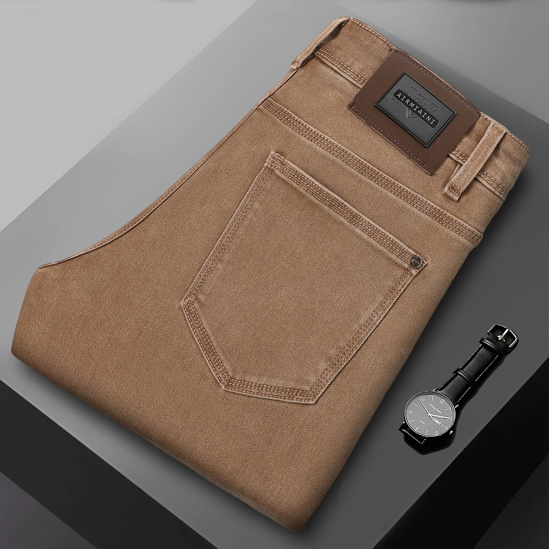 

New Spring Men's Jeans Casual Versatile Low Waist Drawstring Resistant to Deformation plus Size for Other Occasions