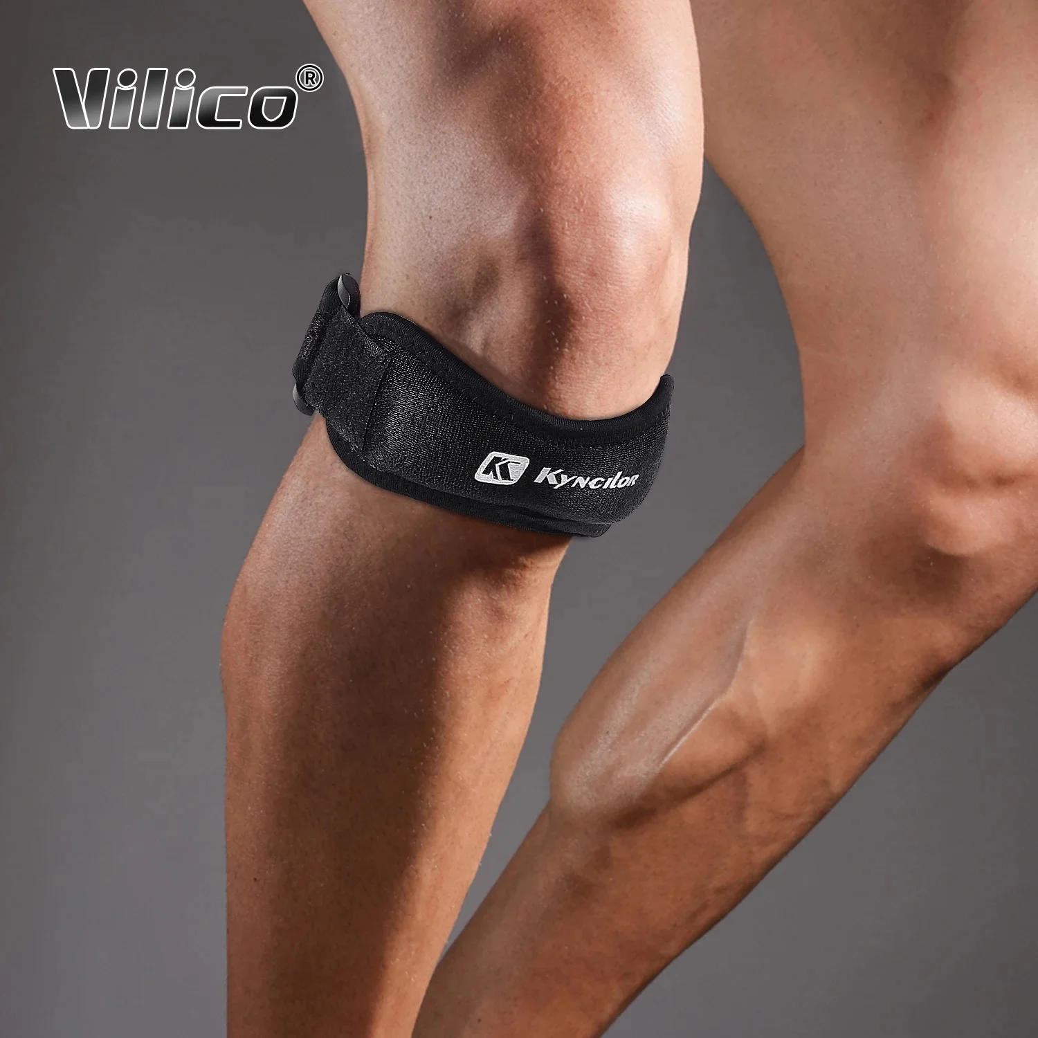 KYNCLOR Patella Knee Strap, Adjustable Patellar Tendon Support Band for Running Basketball Gym Sports, Knee Pain Relief Brace fo