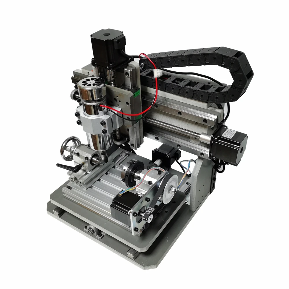 DIY Mini CNC 3020 PVC Engraving Milling Machine 5Axis For PCB Drilling Wood Carving Cutter 4Axis Aluminum Router 500W USB Port