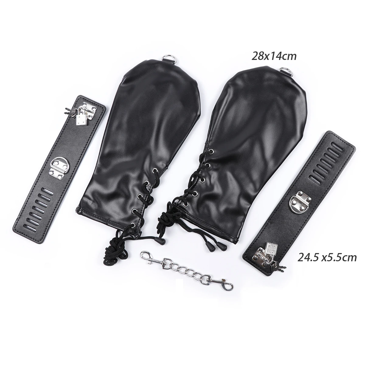 Thierry PU Leather Dog Paw Gloves Bdsm Bondage Restraint Handcuffs Mittens Couple Flirting Sex toys Puppy Play Adult games