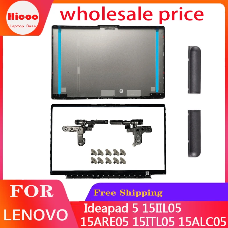 

New For Lenovo Ideapad 5 15IIL05 15ARE05 15ITL05 15ALC05 Laptop Rear Lid Top Case Cover LCD Back Cover Front Bezel Hinges