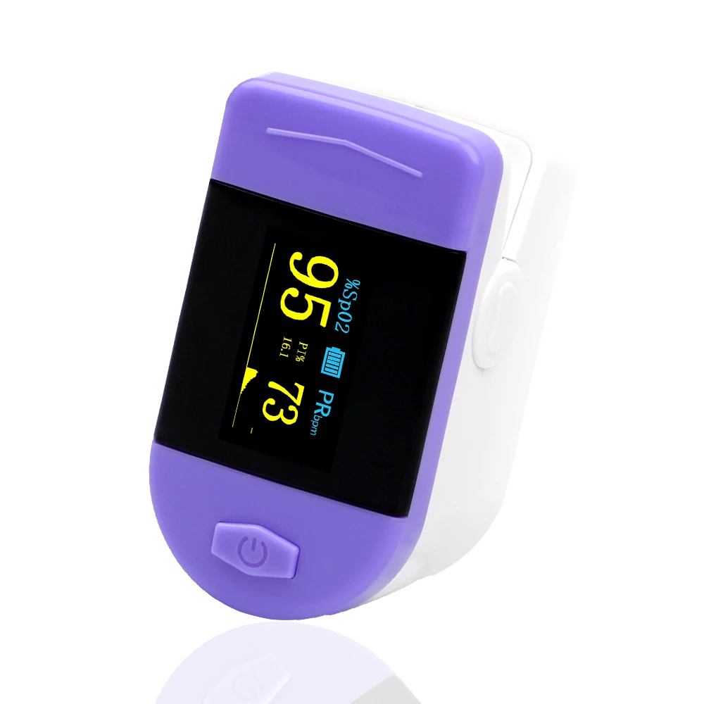 

Пульсоксиметр премиум-класса на кончике пальца, мини-оксиметр, оксиметрия, монитор насыщения крови кислорода SpO2/сердечный ритм/PI (сизотический фиолетовый)