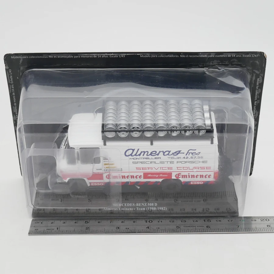 Diecast Ixo Scala 1:43 Benz 508D Cargo Van Racing Team Service Veicolo Modello di auto in lega Giocattolo da collezione Regalo Souvenir Display