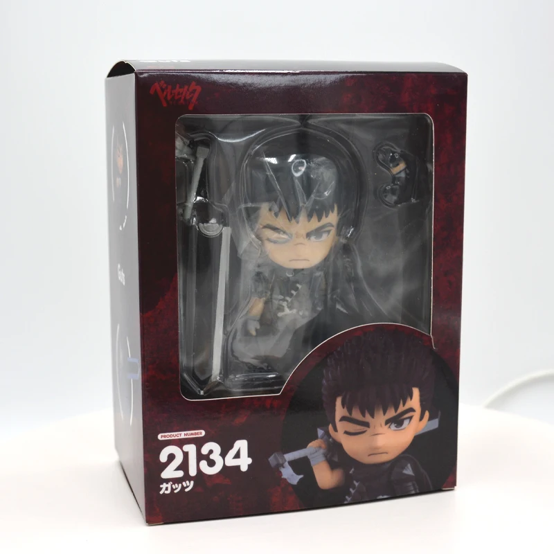 Figura DE ACCIÓN DE Berserk Guts L, modelo coleccionable de espadachín negro, juguetes de regalo, 10cm, n. ° 2134