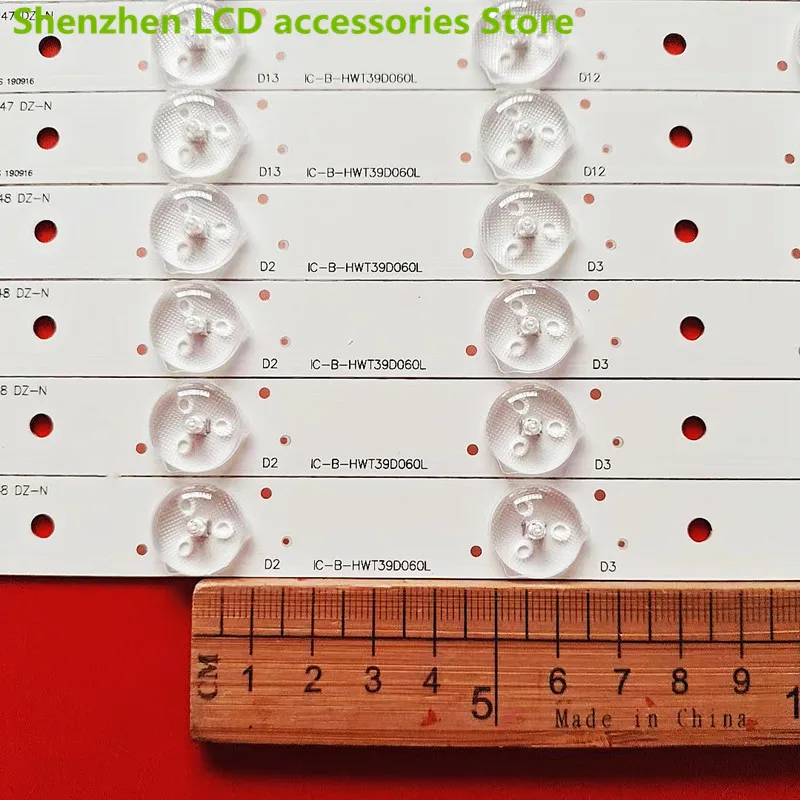 Striscia di retroilluminazione a LED PER Sanyo Plc-39PRO5000 LE100N8FM 180-W00-39000H IC-B-HWT39D060R IC-B-HWT39D060L 3V 14LED 389 MILLIMETRI 100% NUOVO