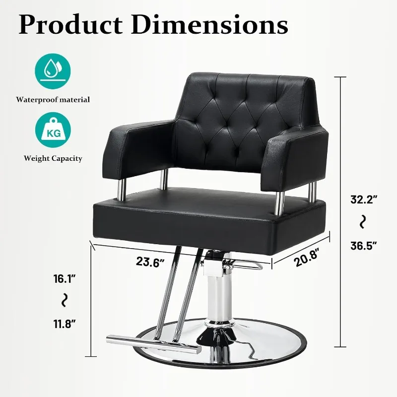 Chaise de barbier pour coiffeur avec pompe hydraulique réglable, chaise de salon de coiffure, fauteuil de coiffeur, fauteuil de coiffeur, chaise de coiffeur, chaise de coiffeur, chaise de coiffeur, chaise de spa, chaise de beauté, recommandé à 360