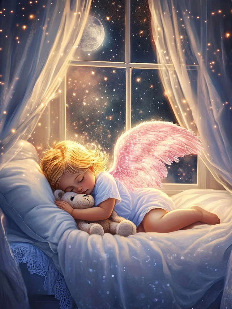 

Милые фигурки ангелов-младенцев для сна, пазлы 500/1000/1200/2000 деталей, семейные игры для игровой комнаты, спальни, домашнего декора, подарки