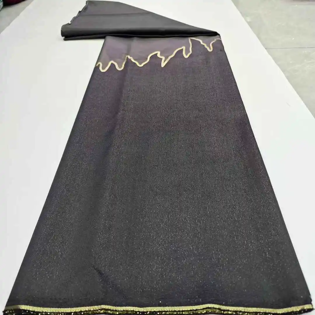 

High Quality African Jacquard Brocade Fabric Nigerian Damask Cloth Gilding Lace Material Brocard Tissu 5 Yard For Dress
