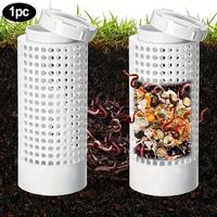 1pc Outdoor Worm Composting Bin Farm Compost Bin Kit For Small Flower Pots Garden Worm Tea Composter Tube Garden And Lawn Care