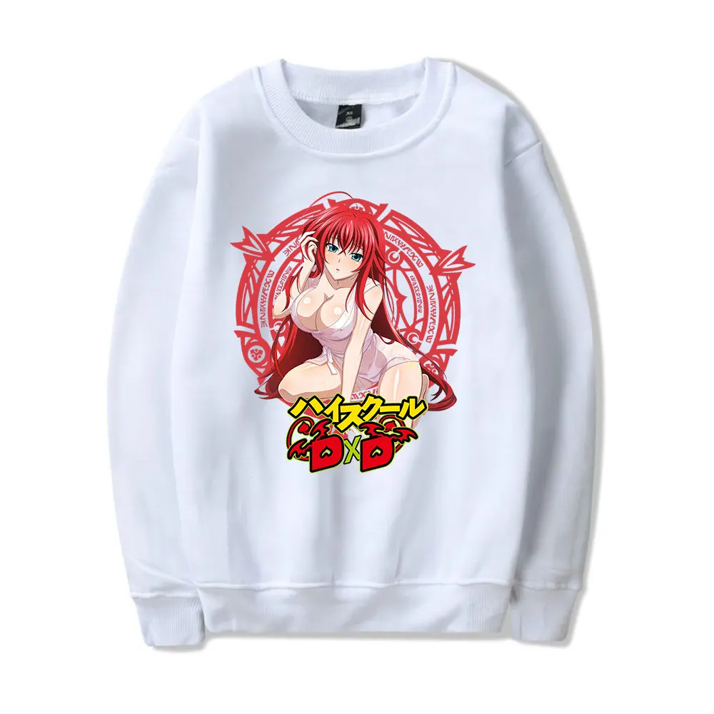 High School DxD Rias Gremory Vintage 90s Merch Sweatshirt Men Women Sports Pullover Harajuku Sweatshirt Fashion Unisex Pullover