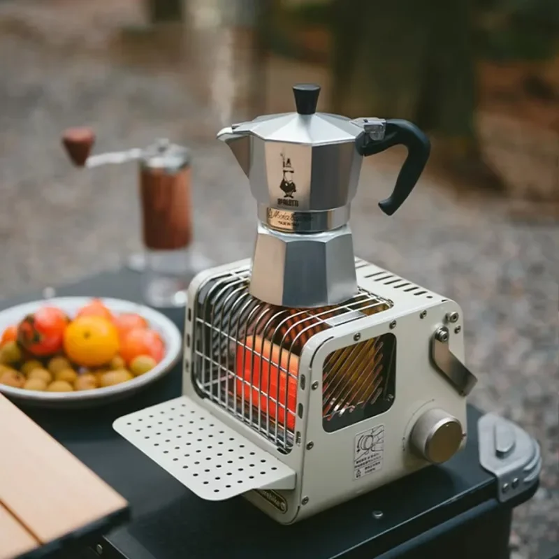 Mini Cassette Heating Stove Gas Heater Outdoor Camping Multi-function Heating Stove 1.1kw Power Kitchen Hiking Portable Gas Sove