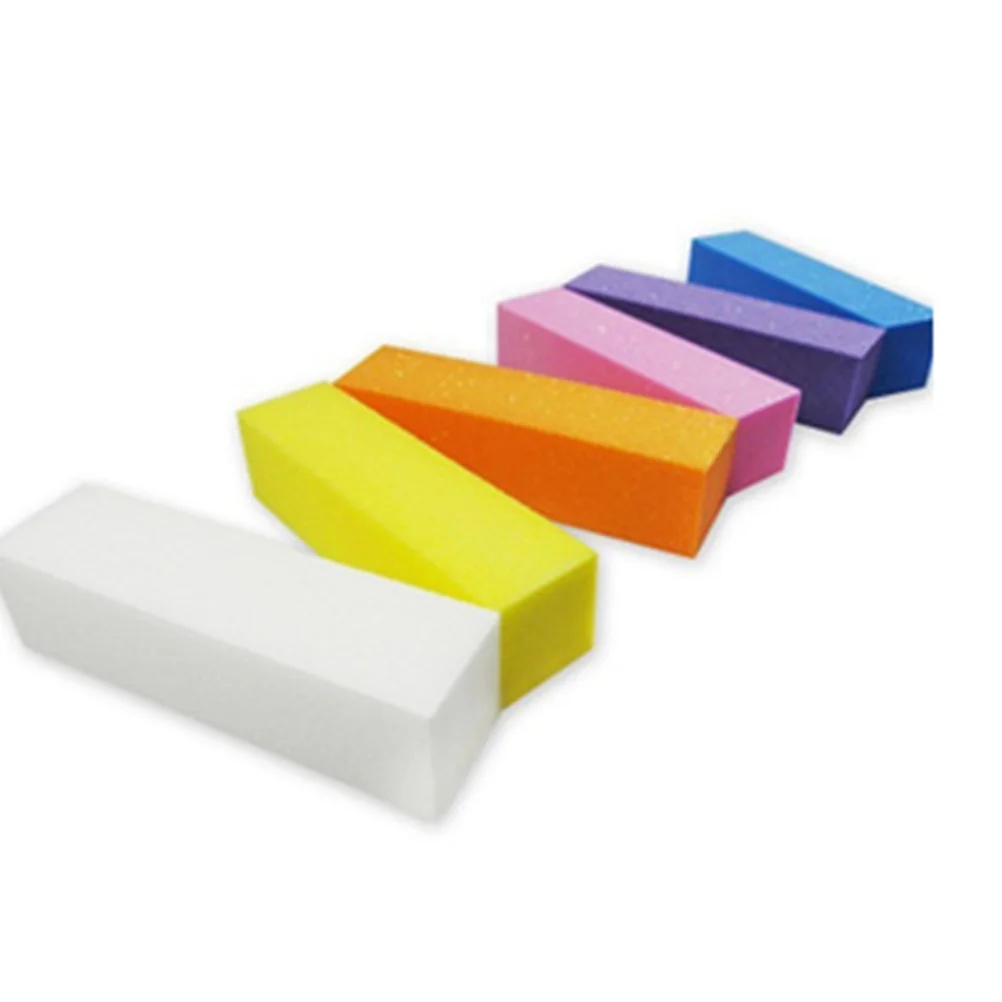 10 Pcs Nail Shiner Block DIY Supplies Multicolor Sponge Buffer Treatment Tool