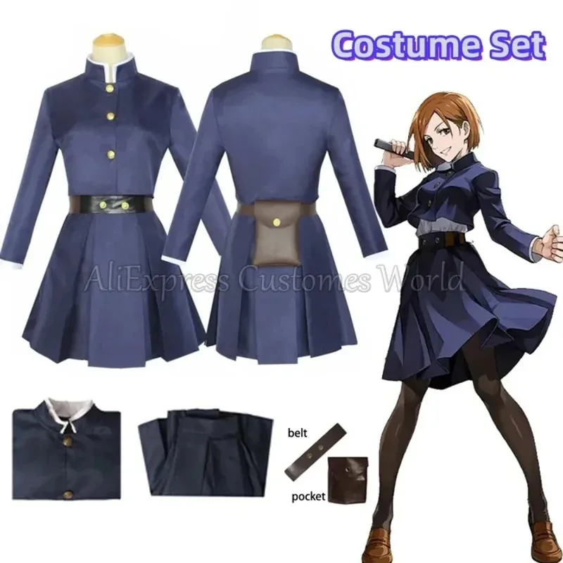 

Anime Jujutsu Kaisen Kugisaki Nobara Cosplay Costume Kugisaki Nobara Tatoo Girls Women Dress Uniform Full Set Women Suit Outfit