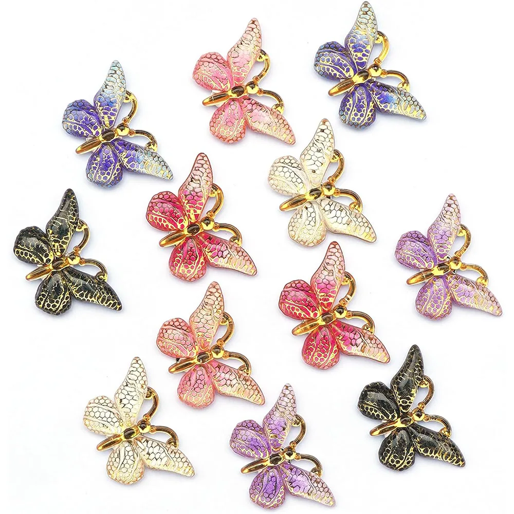12Pcs Cute Butterfly Fridge Magnets Colorful Magnetic Stickers for Refrigerator Whiteboard Locker Home Office Decor