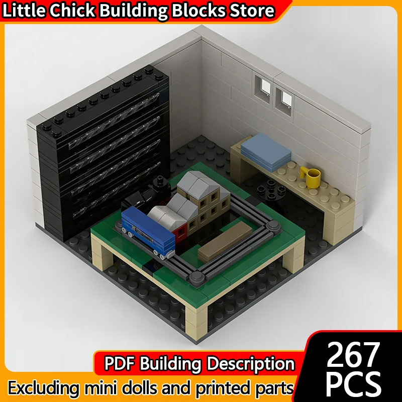 

Модель City Street View MOC, строительные кирпичи, сцена для дома, комнаты, модульная технология, детские праздничные подарки, сборные игрушки, костюм