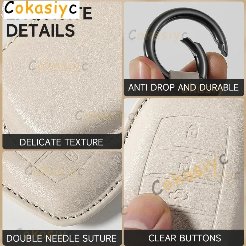 حافظة مفاتيح سيارة جلدية جديدة لسيارة فولكس فاجن فولكس فاجن جولف 8 MK8 ID.3 ID.4 كوبرا سكودا اوكتافيا A8 سيات ليون MK4 2020 2021 فورمينتور تاراكو #6