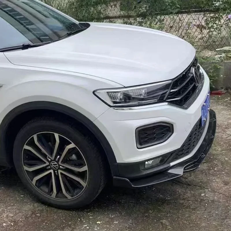 For Volkswagen T-Roc / T Roc TSI TDI 2017-2022 Front Bumper Lip Spoiler Splitter Lip Chin Front Bumper Lip Cap Protector Cover