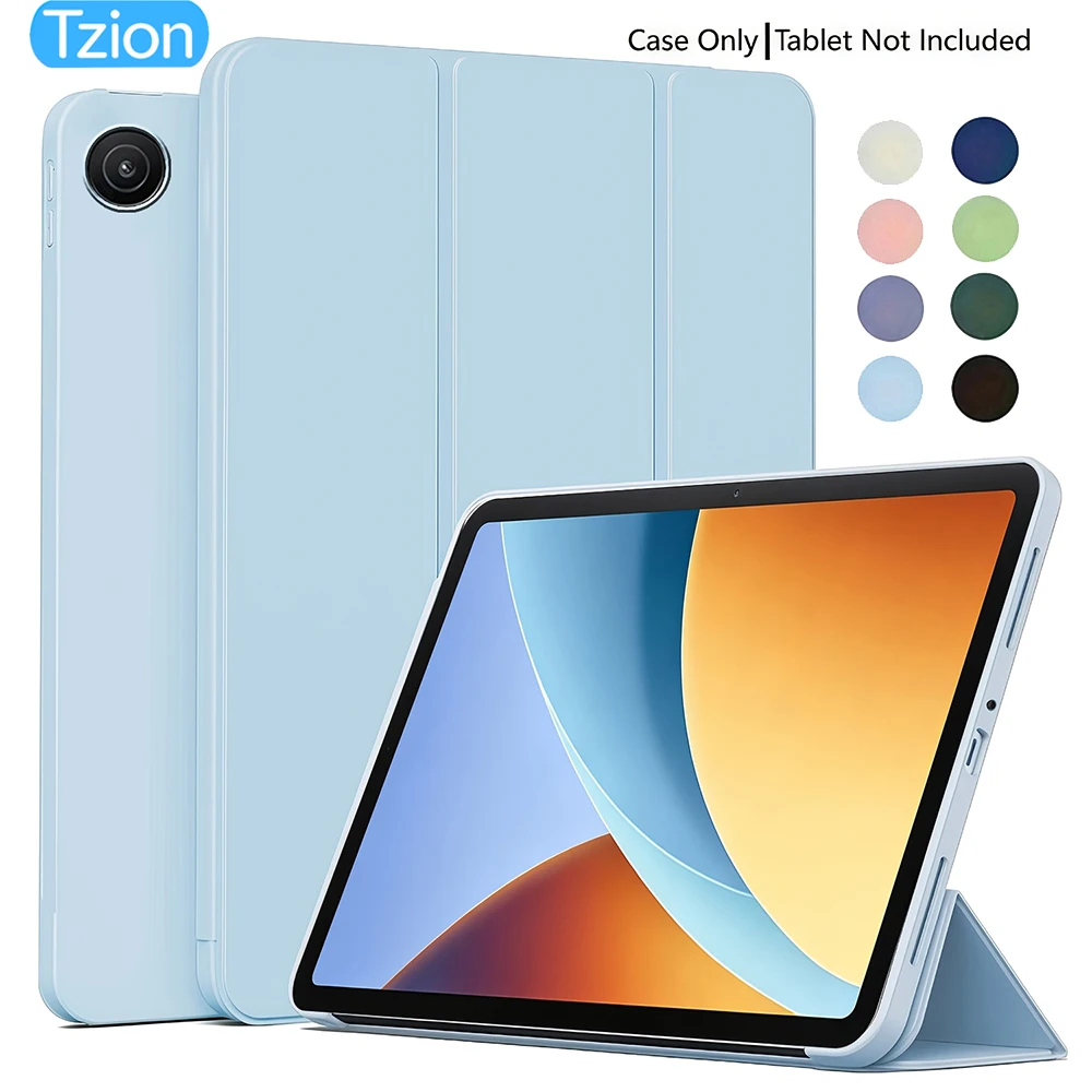 Case For Samsung Galaxy Tab A9+ A11 Plus 11 Inch, Auto Wake/Sleep Soft Silicone Shell PU Protective Cover