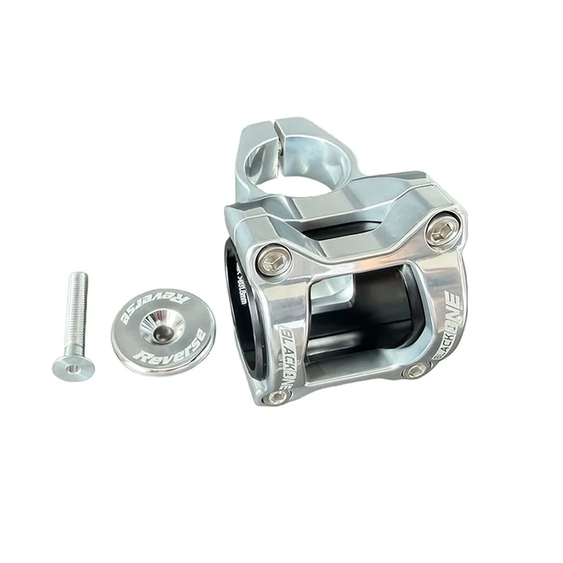Reverse Black No.1 D-2 Bicycle Stem CNC Aluminum Alloy 31.8mm/35mm Dual-Bore Universal Mountain Bike Stem  polished bright silve