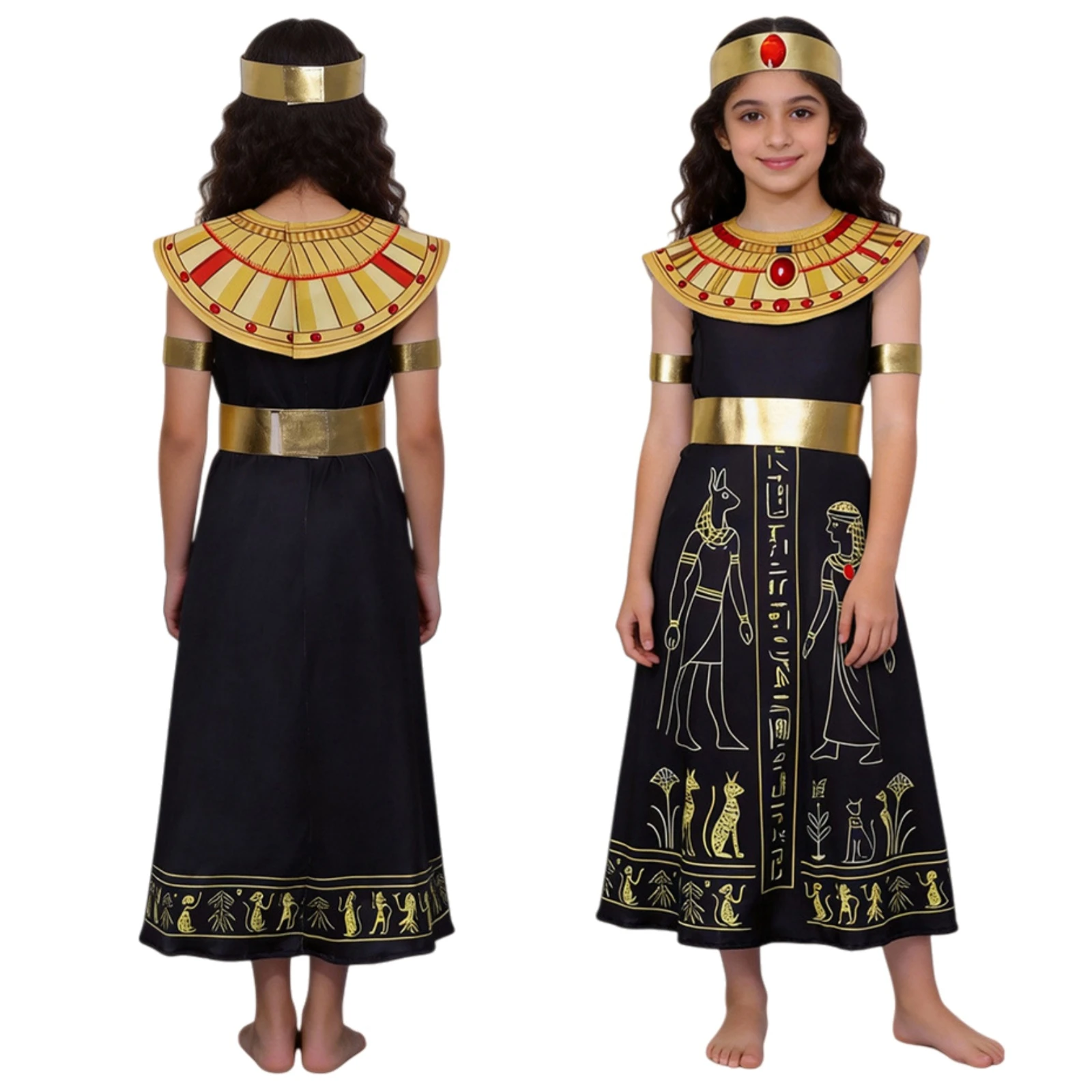 

Kids Morph Queen Cleopatra Costume Egyptian Costume Girls Egyptian Princess Cleopatra Dress Halloween Costumes for Girls