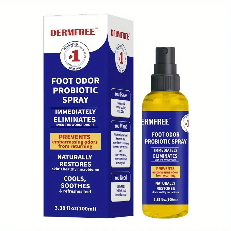 100ml Foot Deodorizing Spray Shoe Shock Antibacterial Spray Foot Odor Stink Freshener Socks Remover Spray Refresh Antiperspirant