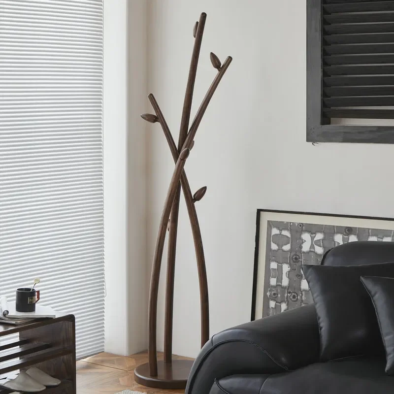 Floor to Ceiling Solid Wood Coat Rack Simple Multi Functional Storage Stand for Home Bedroom Living Room Easy Installation