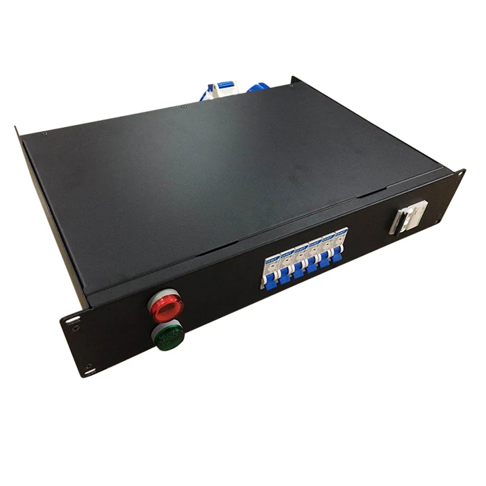 2U Rack Mount 32A SIngle Phase Input Small Power Distribution DB Box