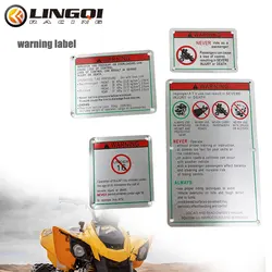 LINGQI-señal de advertencia de motocicleta de carreras, calcomanías de aluminio, etiquetas adhesivas, placa reflectante impermeable para ATV Pit Dirt Bike Parts