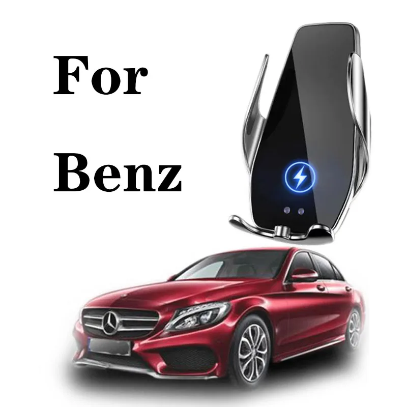 For Benz ML/S-Class/V-Class/G-Class Car Phone Holder Wireless Charge 20W Mobile Phones Mount Navigation Bracket GPS Support 360