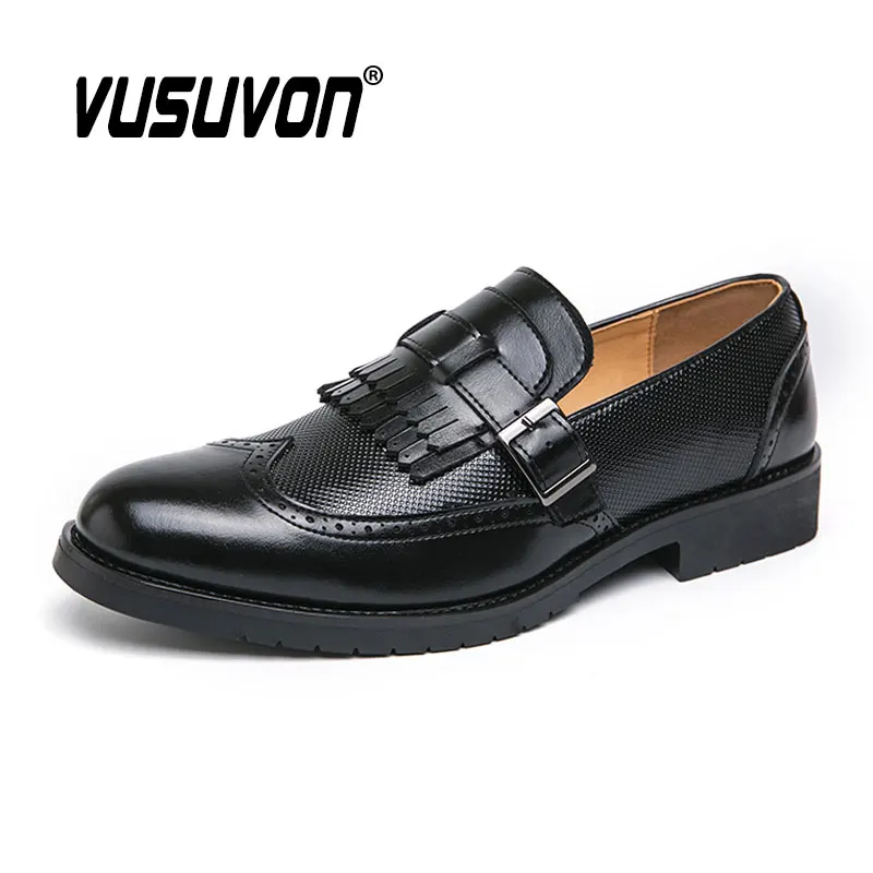 

Men Monk Shoes Fashion Dress Classic Loafers Wedding Causal Business Brogue Footwear For Party Big Size 38-48