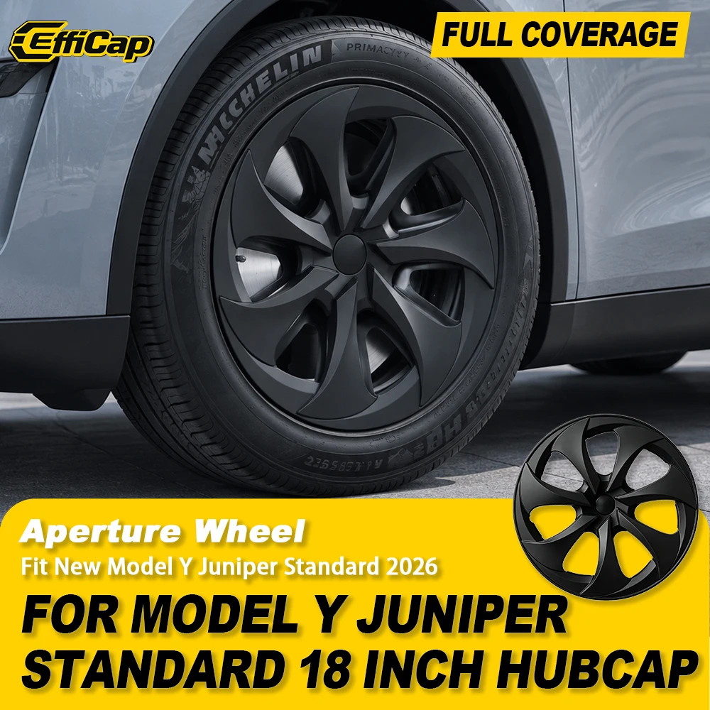 Full Rim Performance 4PCS 18 Inch Aperture Wheel Cover for Tesla Model Y Juniper Standard 2026 Hub Caps Replacement Accessories