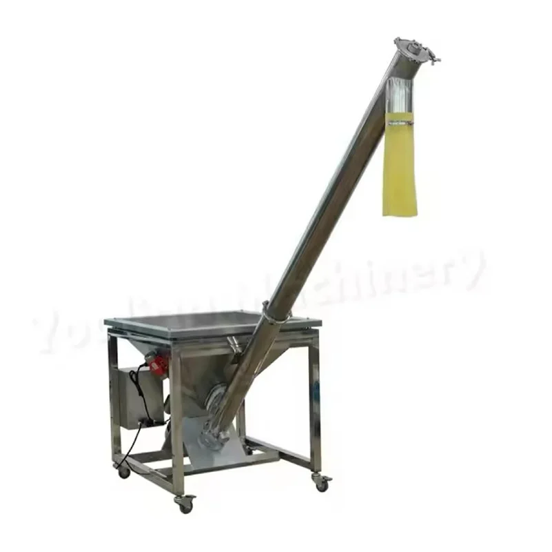 DS-3 Automatic Flour Feeding Machine Flour Auger Screw Feeder Elevator SUS304 With Square Hopper