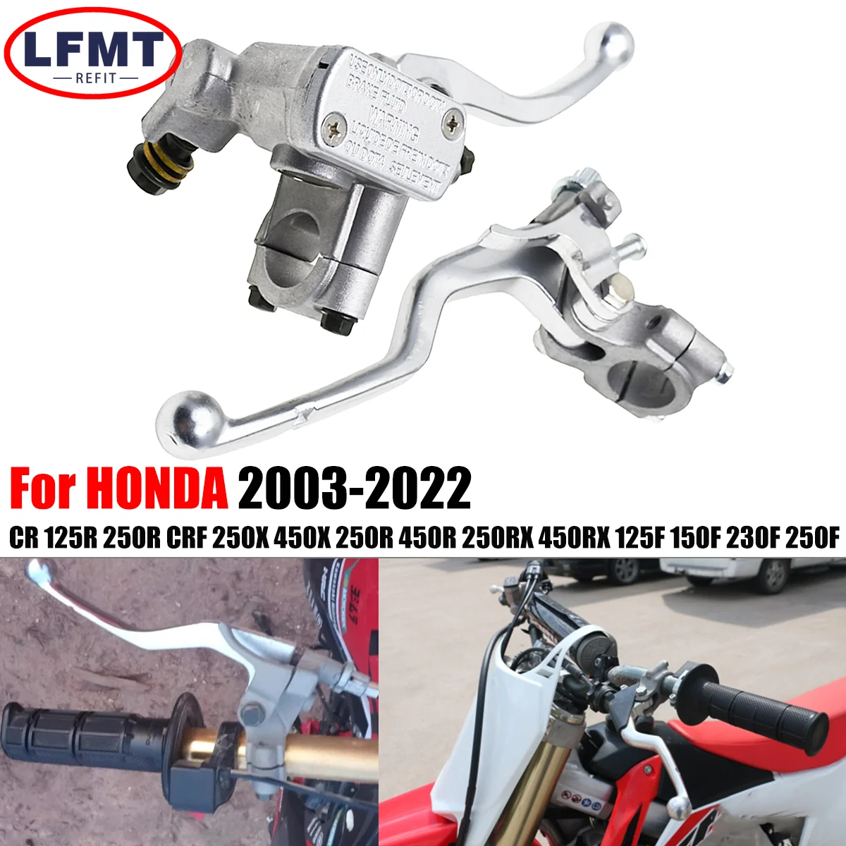 22mm Handlebars Brake Master Cylinder Clutch Levers For Honda CRF 125F 150F 230F 250F 250R 450R 250X 450X 250RX 450RX 2003-2022