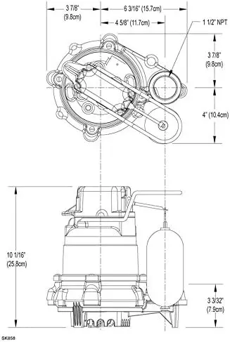 Pompe de puisard M53 Mighty-mate SubSN, 1/3 Hp